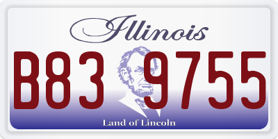 IL license plate B839755