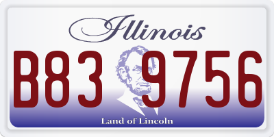 IL license plate B839756