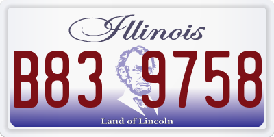 IL license plate B839758