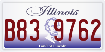 IL license plate B839762