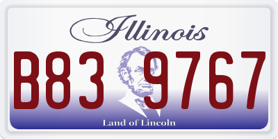 IL license plate B839767
