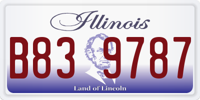 IL license plate B839787