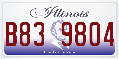 IL license plate B839804