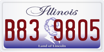 IL license plate B839805