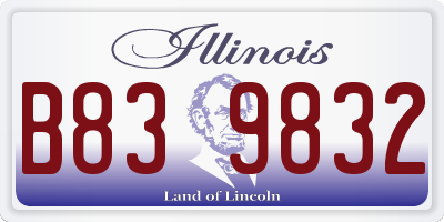 IL license plate B839832