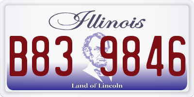 IL license plate B839846