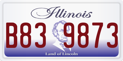 IL license plate B839873