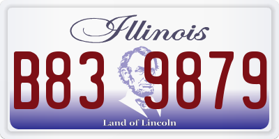 IL license plate B839879