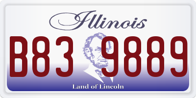 IL license plate B839889
