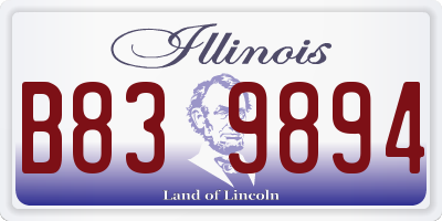 IL license plate B839894
