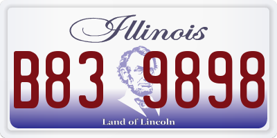 IL license plate B839898