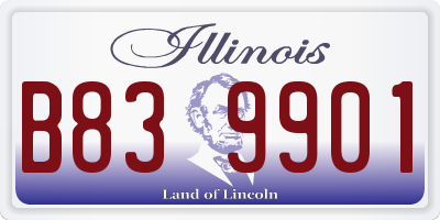 IL license plate B839901