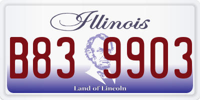 IL license plate B839903