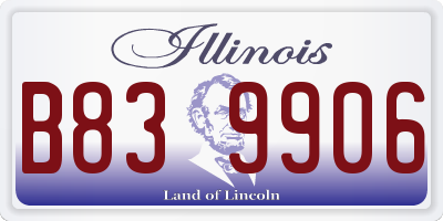 IL license plate B839906