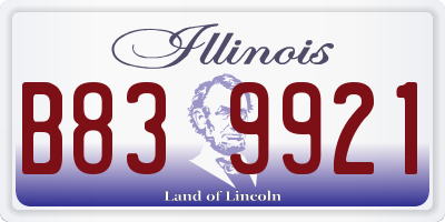 IL license plate B839921