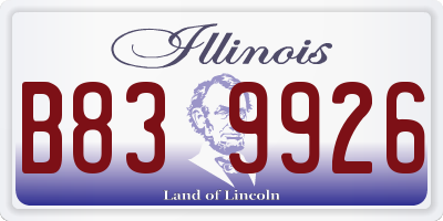 IL license plate B839926
