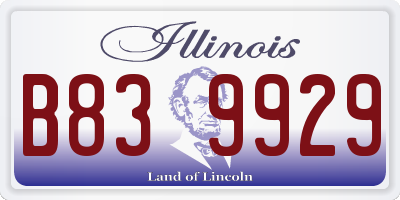IL license plate B839929