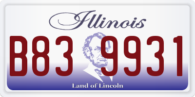 IL license plate B839931
