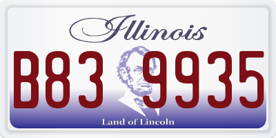 IL license plate B839935