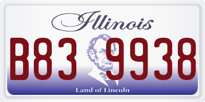 IL license plate B839938