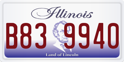 IL license plate B839940