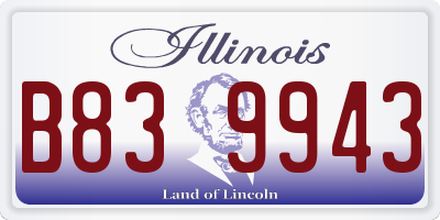 IL license plate B839943