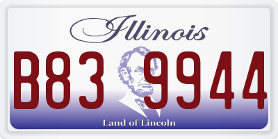 IL license plate B839944