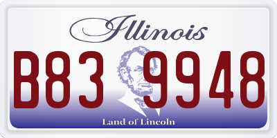 IL license plate B839948