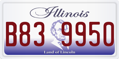 IL license plate B839950