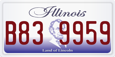 IL license plate B839959