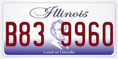 IL license plate B839960