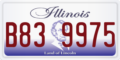 IL license plate B839975