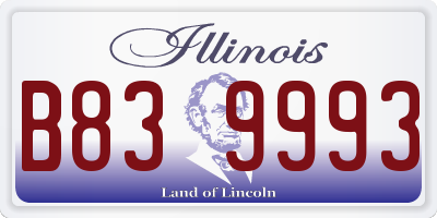 IL license plate B839993