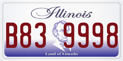 IL license plate B839998