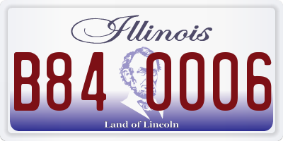 IL license plate B840006