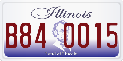 IL license plate B840015
