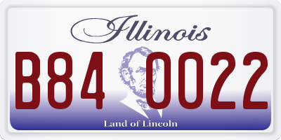 IL license plate B840022