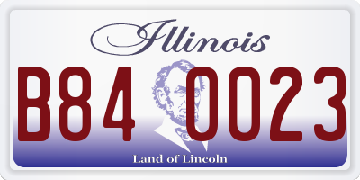 IL license plate B840023