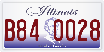 IL license plate B840028