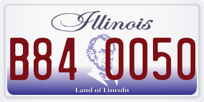 IL license plate B840050