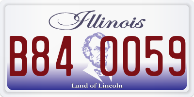 IL license plate B840059