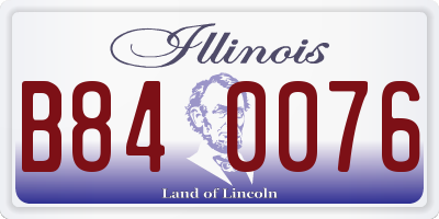 IL license plate B840076