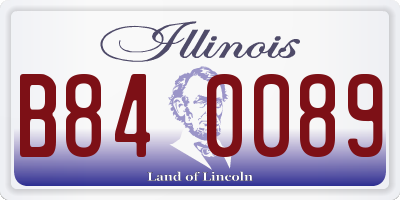 IL license plate B840089