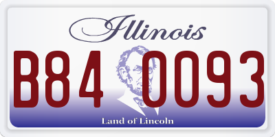 IL license plate B840093