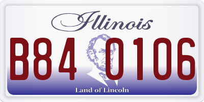 IL license plate B840106