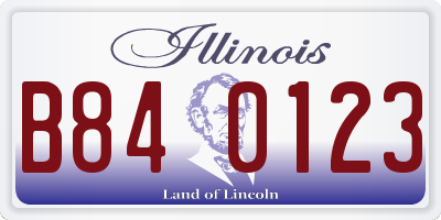 IL license plate B840123