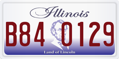 IL license plate B840129
