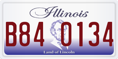 IL license plate B840134