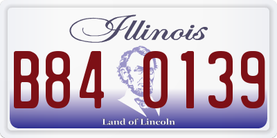IL license plate B840139