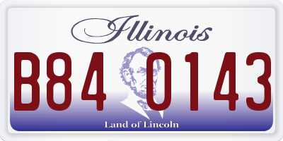 IL license plate B840143